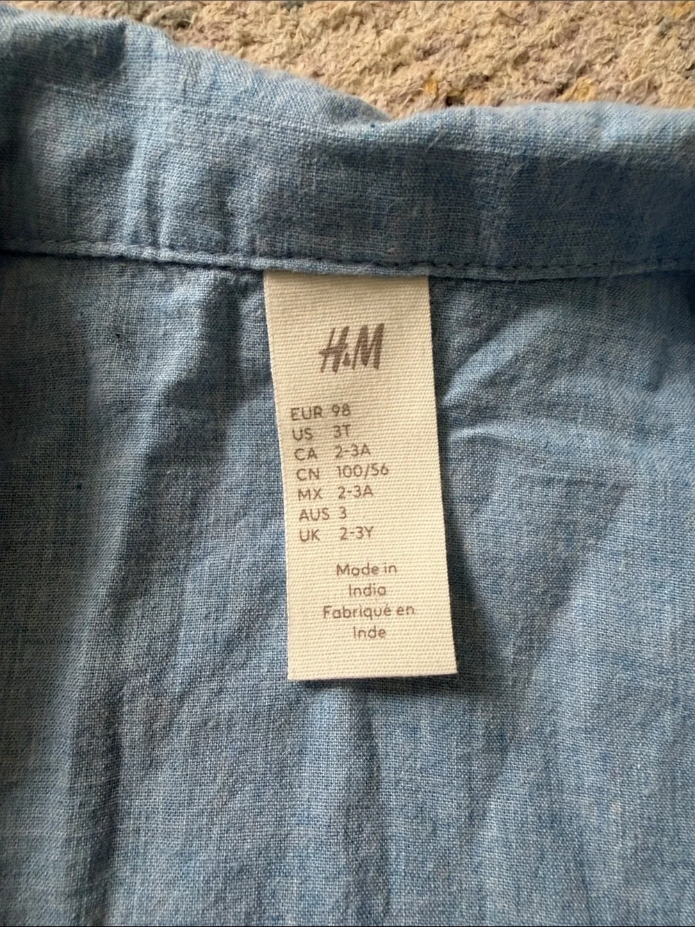 H&M Boys Light Blue Short Sleeve Button-Down Shirt